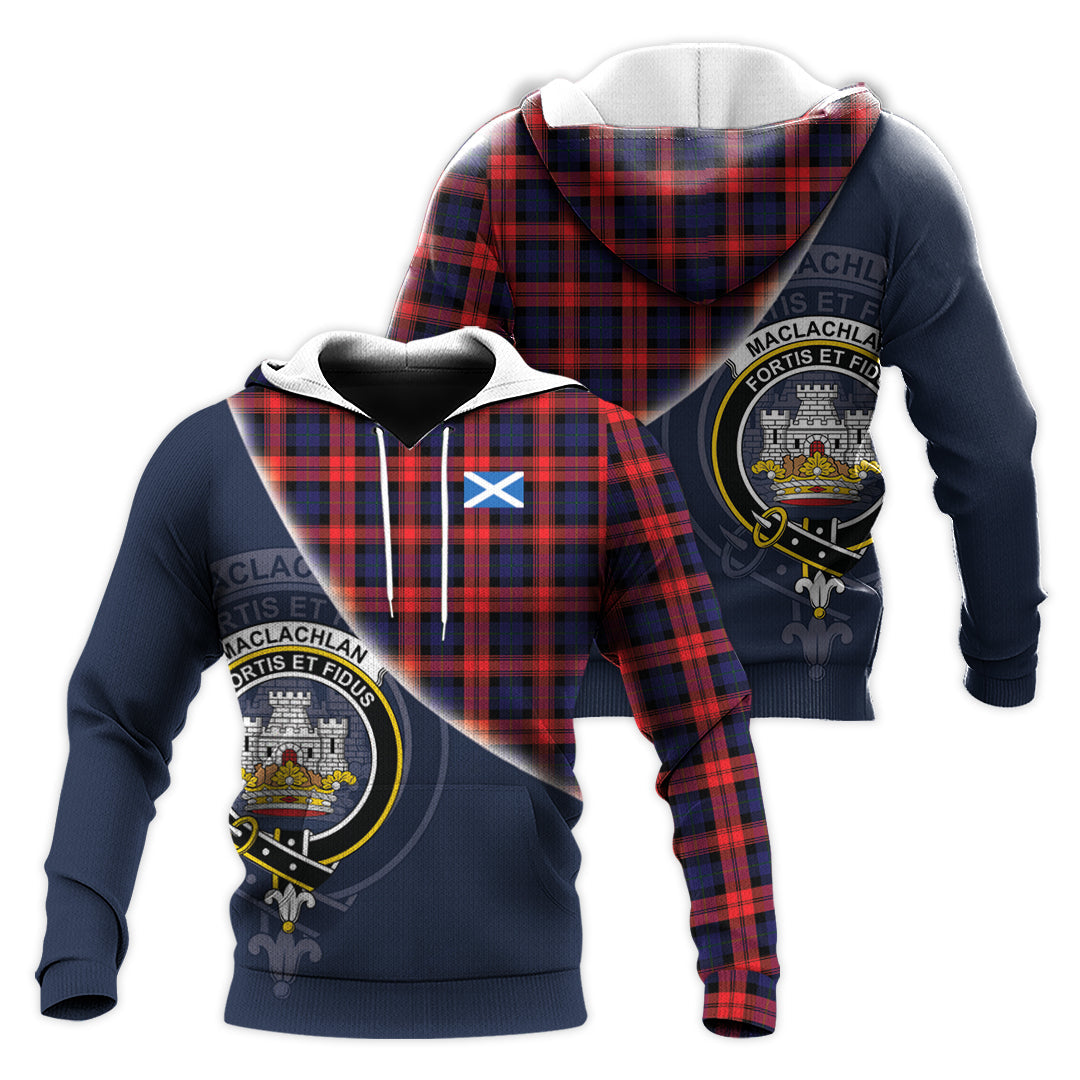 Printivon Maclachlan Modern Tartan Scottish Crest Hoodie