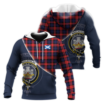 Printivon Maclachlan Modern Tartan Scottish Crest Hoodie