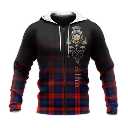 Printivon Maclachlan Modern Tartan Crest Alba Celtic Hoodie