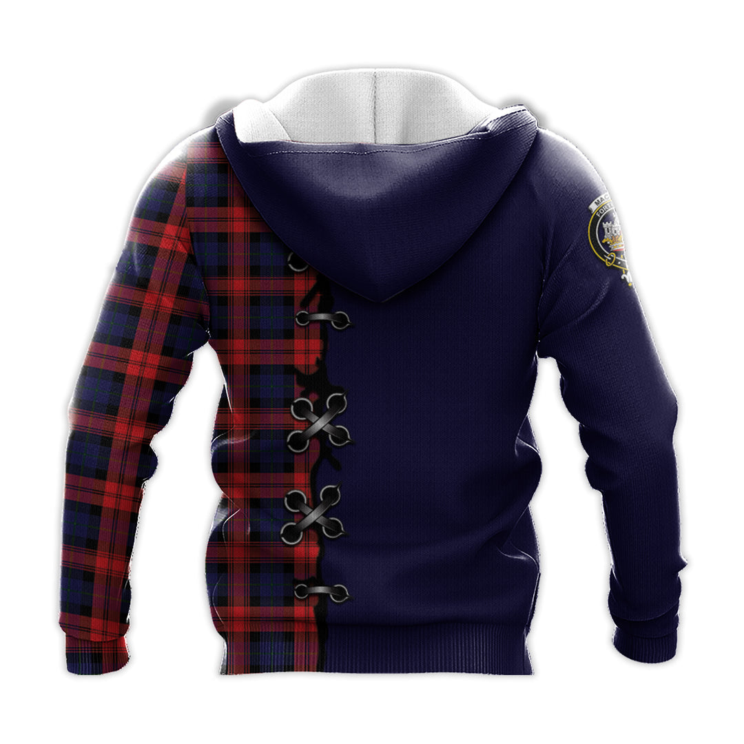 Printivon Maclachlan Modern Tartan Hoodie Lion Rampant And Celtic Thistle Style