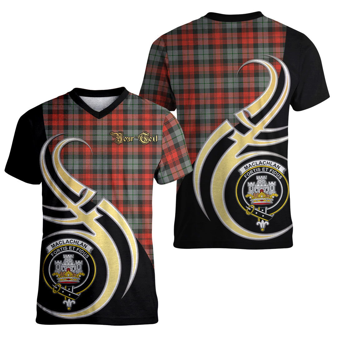 Printivon MacLachlan Weathered Tartan Crest Believe In Me T Shirt