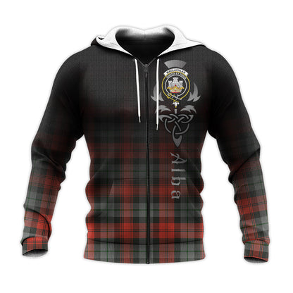 Printivon Maclachlan Weathered Tartan Crest Alba Celtic Hoodie