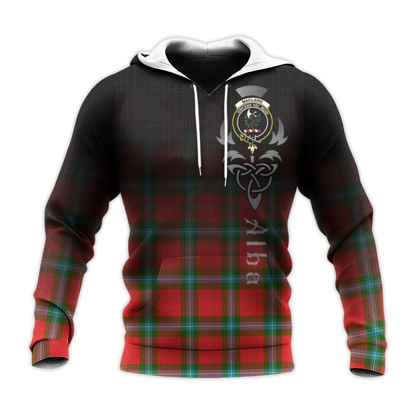 Printivon Maclaine Of Loch Buie Tartan Crest Alba Celtic Hoodie