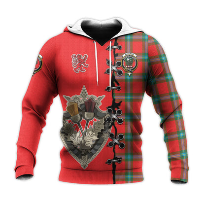 Printivon Maclaine Of Loch Buie Tartan Hoodie Lion Rampant And Celtic Thistle Style