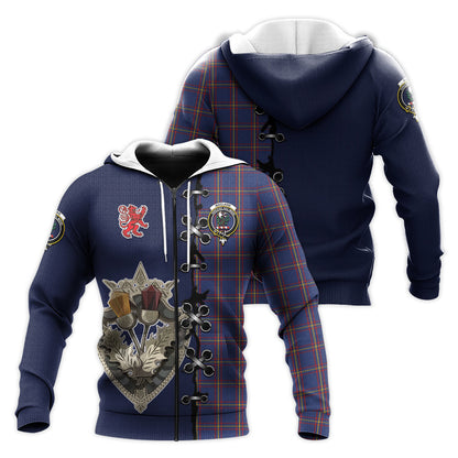 Printivon Maclaine Of Lochbuie Tartan Hoodie Lion Rampant And Celtic Thistle Style