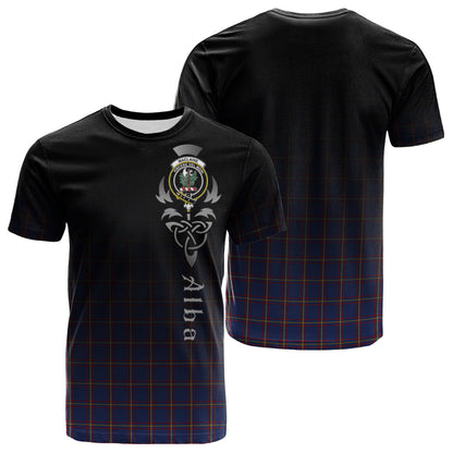 Printivon MacLaine of Lochbuie Tartan Crest Alba Celtic T Shirt