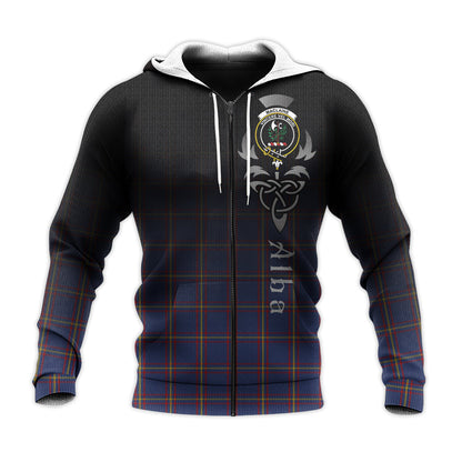 Printivon Maclaine Of Lochbuie Tartan Crest Alba Celtic Hoodie