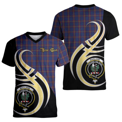 Printivon MacLaine of Lochbuie Tartan Crest Believe In Me T Shirt