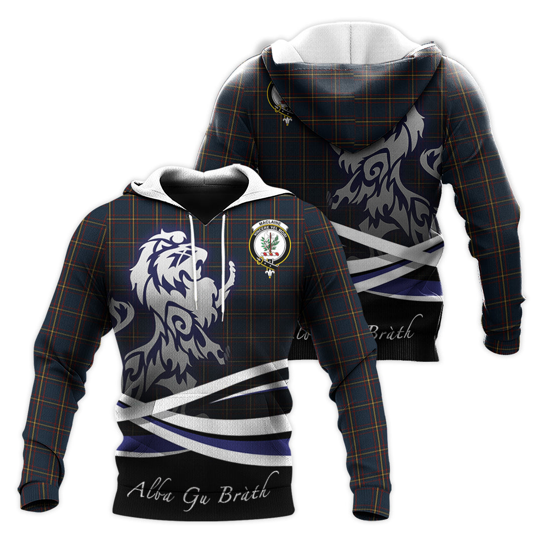Printivon Maclaine Of Lochbuie Hunting Tartan Scottish Lion Hoodie
