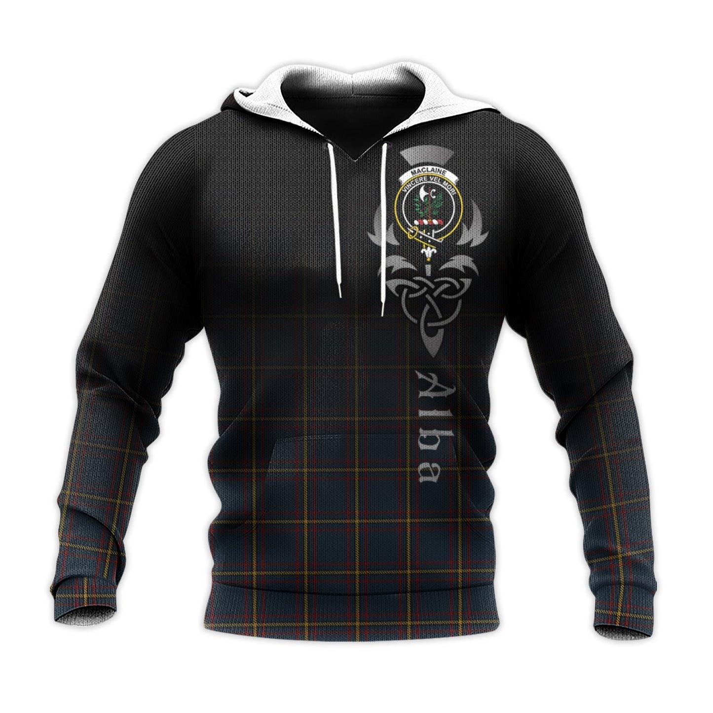 Printivon Maclaine Of Lochbuie Hunting Tartan Crest Alba Celtic Hoodie