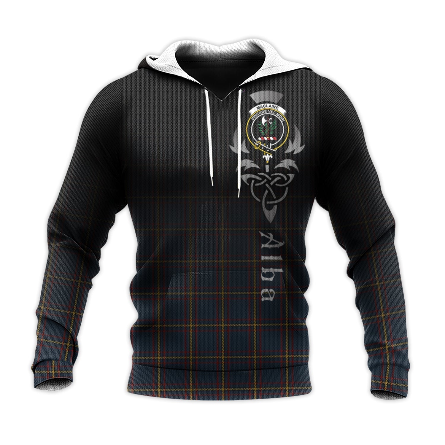 Printivon Maclaine Of Lochbuie Hunting Tartan Crest Alba Celtic Hoodie
