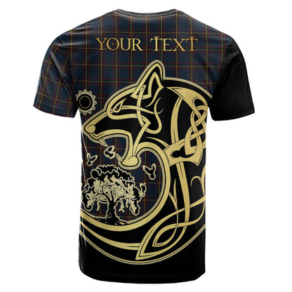 Printivon MacLaine of Lochbuie Hunting Crest Celtic Wolf Tartan T Shirt Custom Your Text