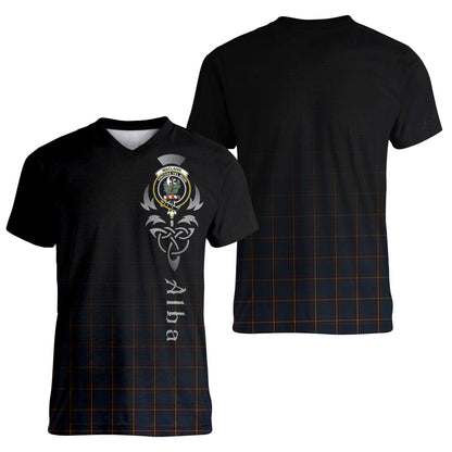 Printivon MacLaine of Lochbuie Hunting Tartan Crest Alba Celtic T Shirt