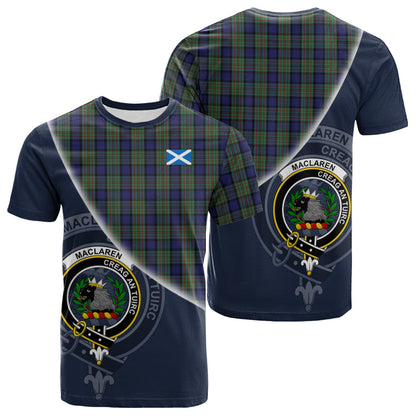 Printivon MacLaren Tartan Scottish Crest T Shirt