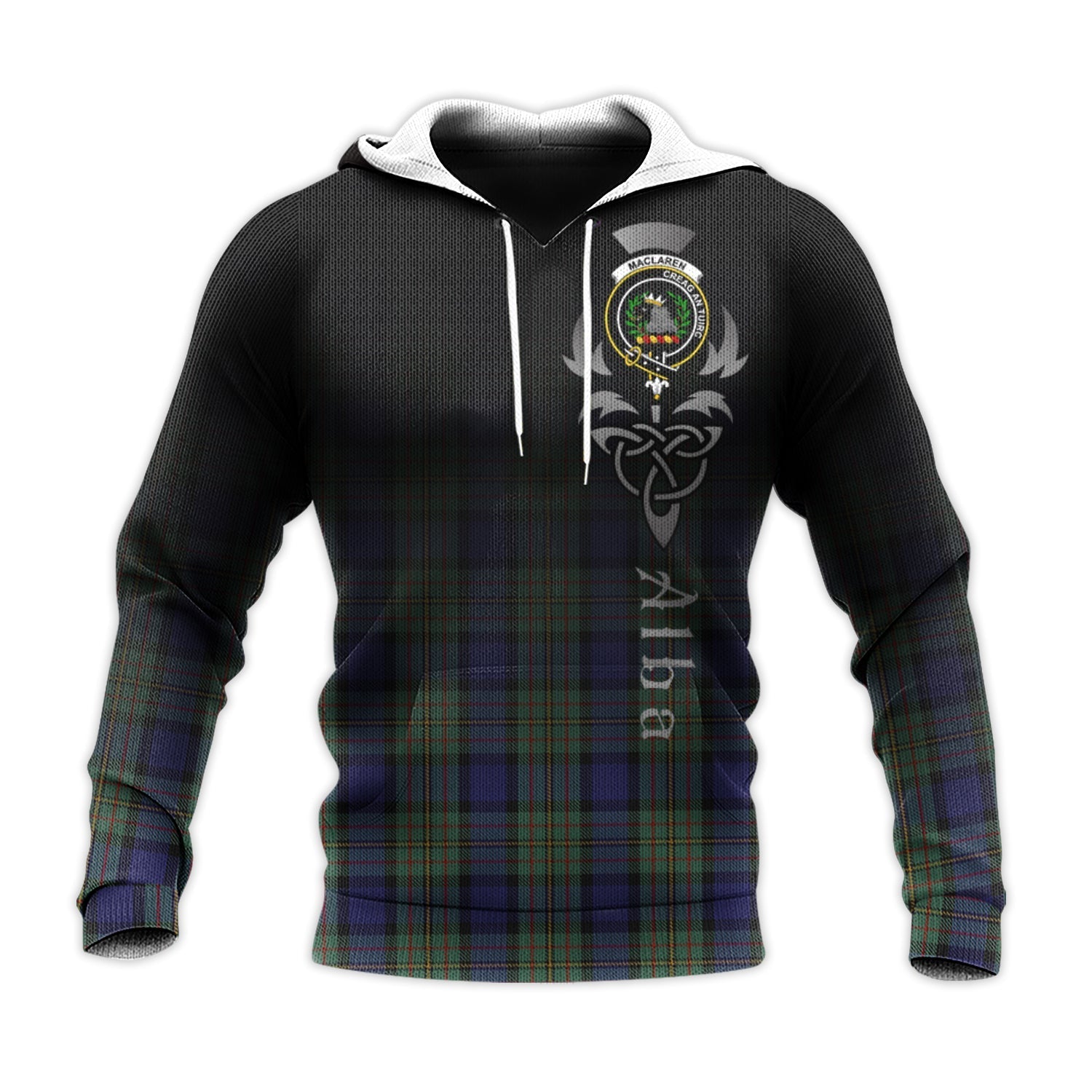 Printivon Maclaren Tartan Crest Alba Celtic Hoodie