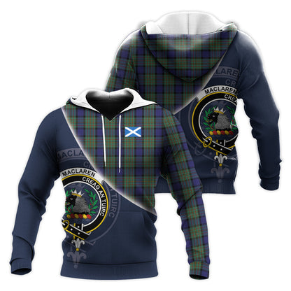 Printivon Maclaren Tartan Scottish Crest Hoodie