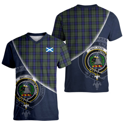 Printivon MacLaren Tartan Scottish Crest T Shirt