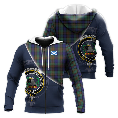 Printivon Maclaren Tartan Scottish Crest Hoodie