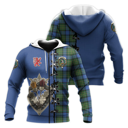 Printivon Maclaren Ancient Tartan Hoodie Lion Rampant And Celtic Thistle Style