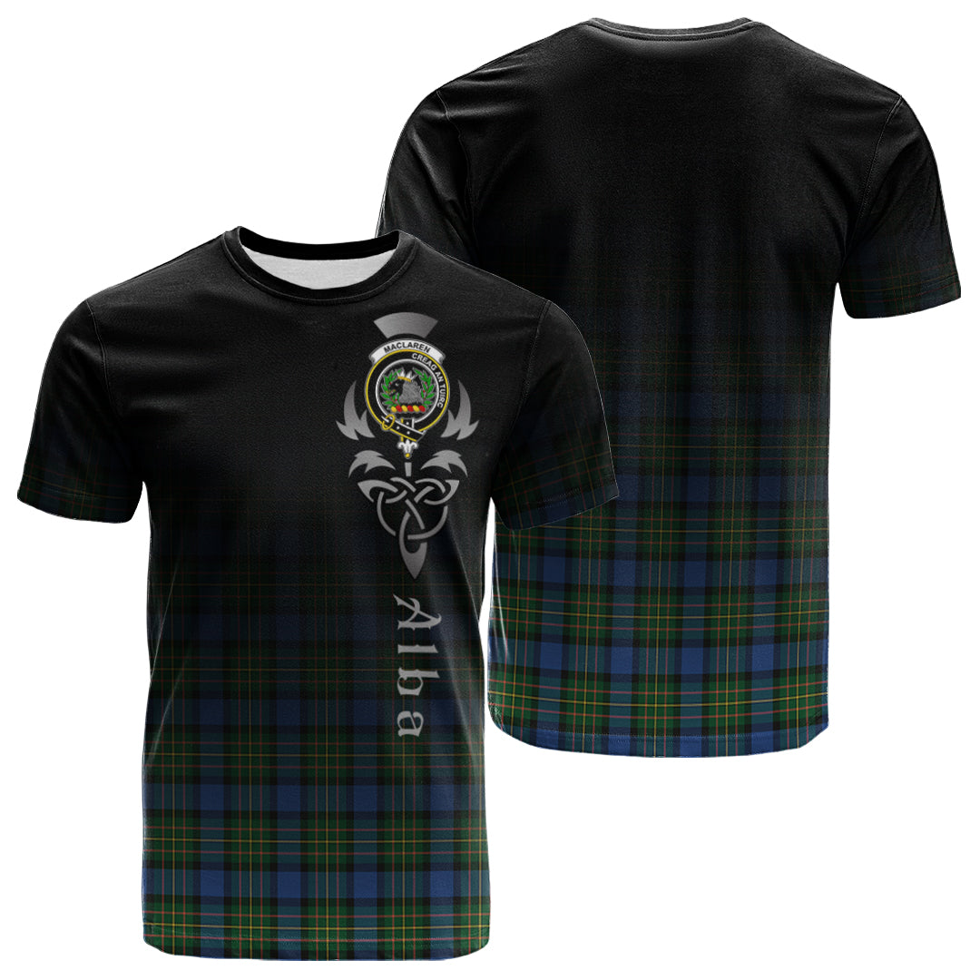 Printivon MacLaren Ancient Tartan Crest Alba Celtic T Shirt