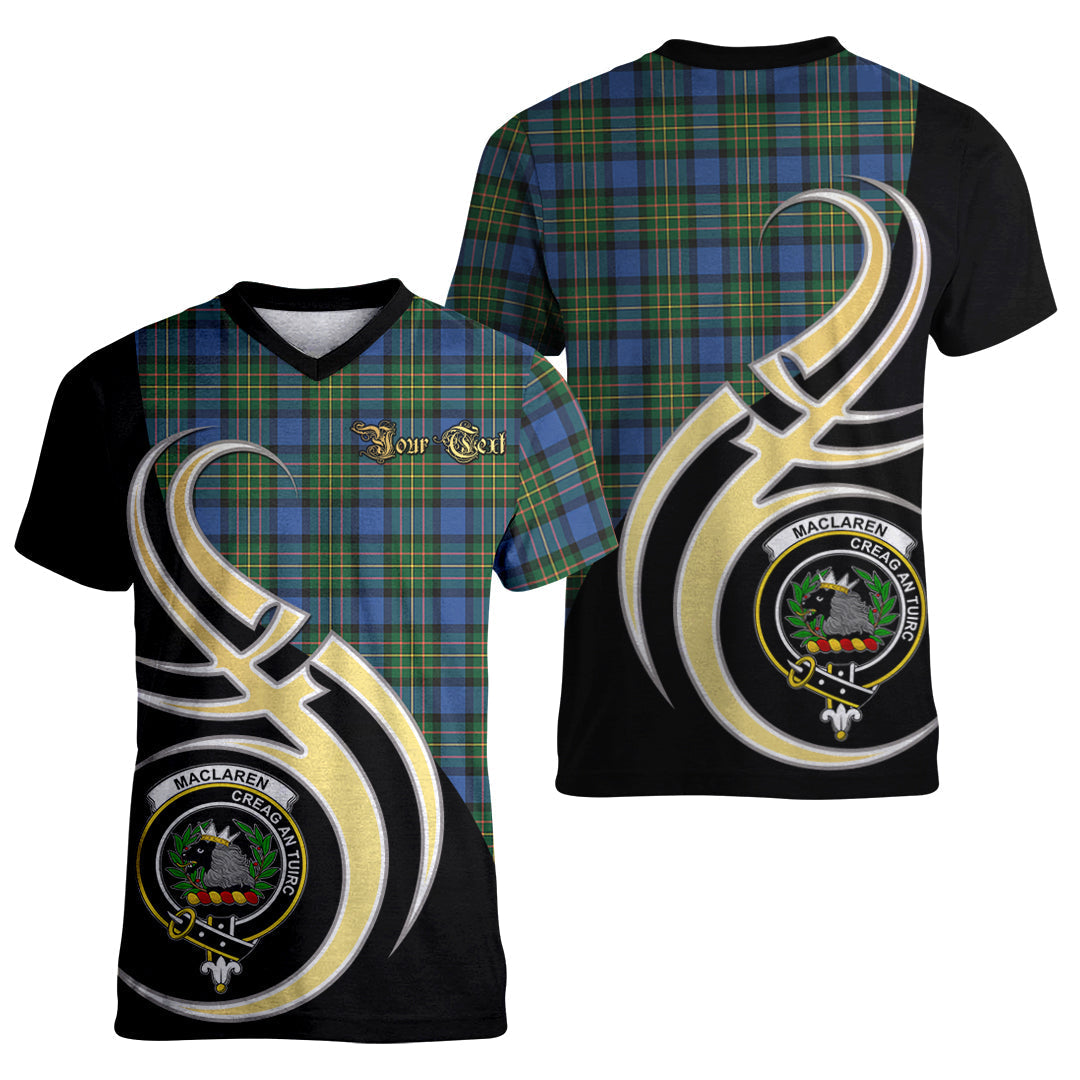 Printivon MacLaren Ancient Tartan Crest Believe In Me T Shirt