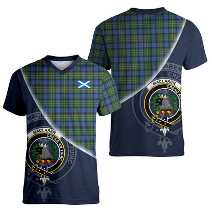 Printivon MacLaren Ancient Tartan Scottish Crest T Shirt