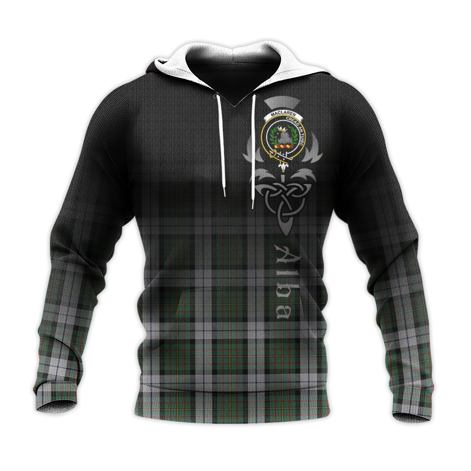 Printivon Maclaren Dress Tartan Crest Alba Celtic Hoodie