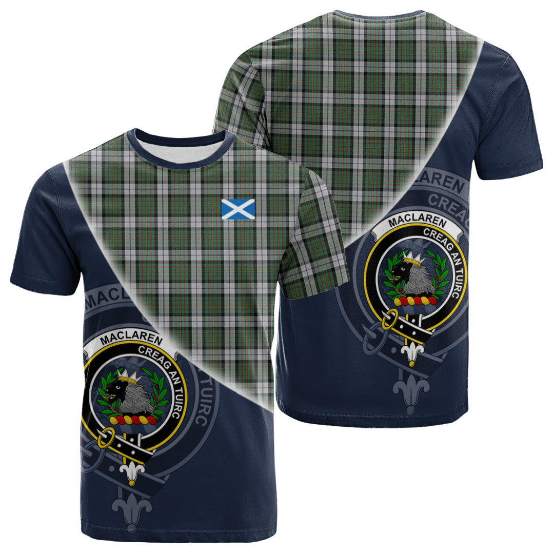 Printivon MacLaren Dress Tartan Scottish Crest T Shirt