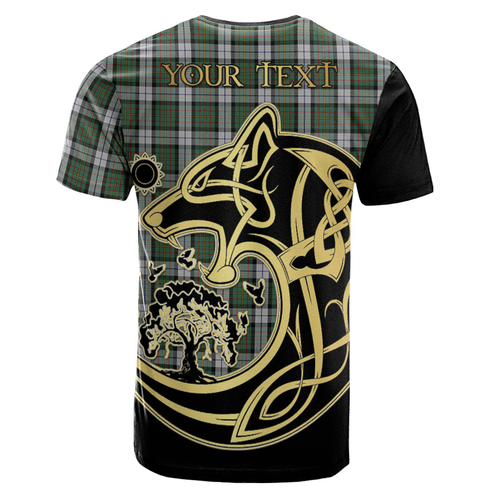 Printivon MacLaren Dress Crest Celtic Wolf Tartan T Shirt Custom Your Text