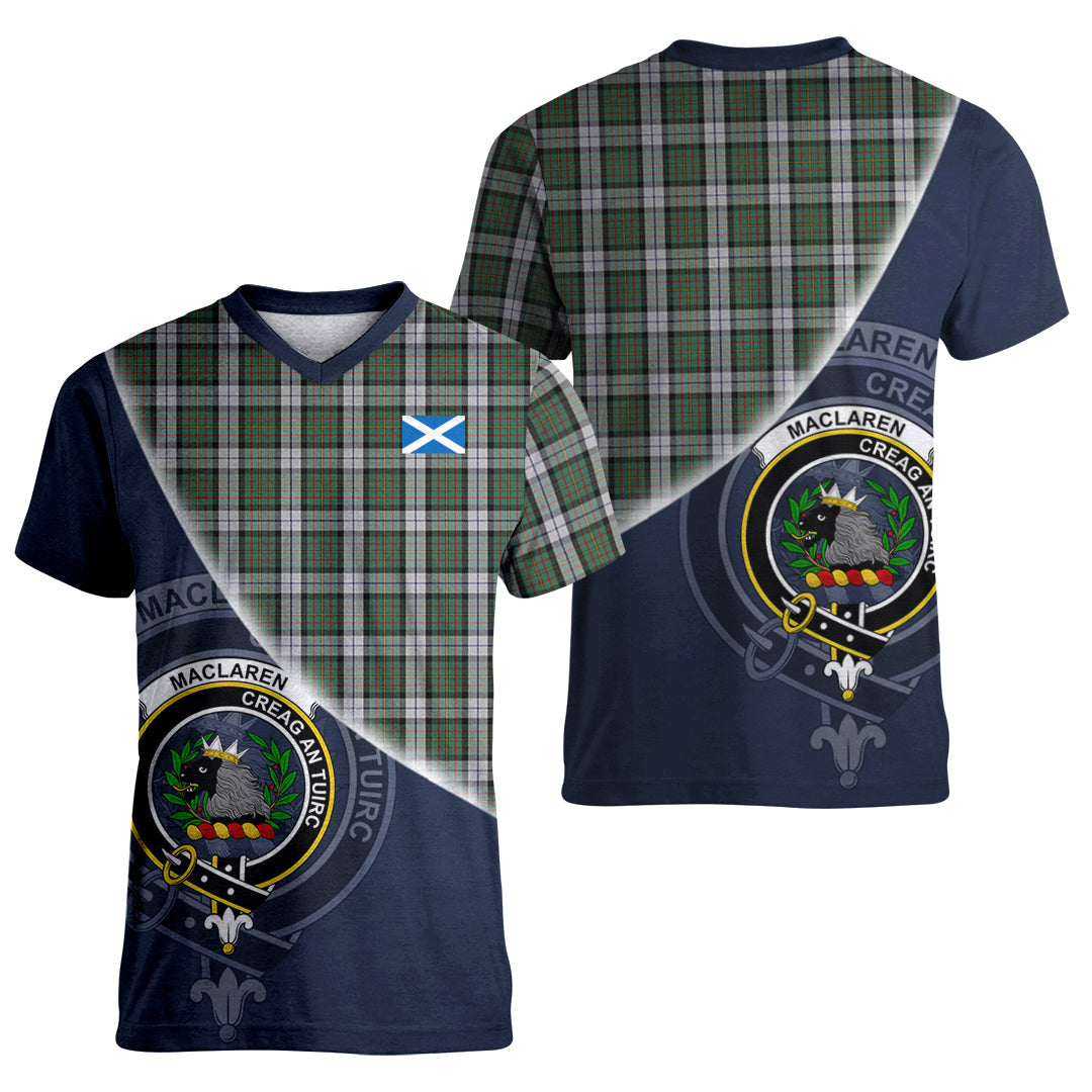 Printivon MacLaren Dress Tartan Scottish Crest T Shirt