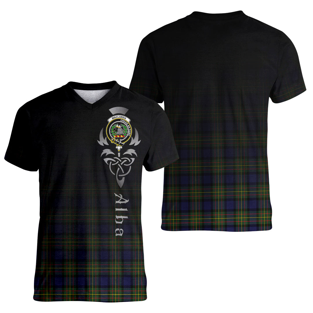 Printivon MacLaren Modern Tartan Crest Alba Celtic T Shirt