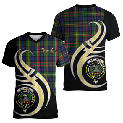 Printivon MacLaren Modern Tartan Crest Believe In Me T Shirt