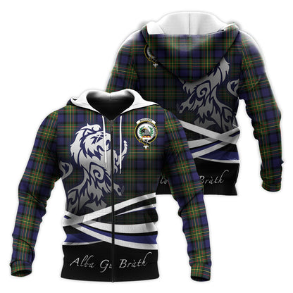 Printivon Maclaren Modern Tartan Scottish Lion Hoodie