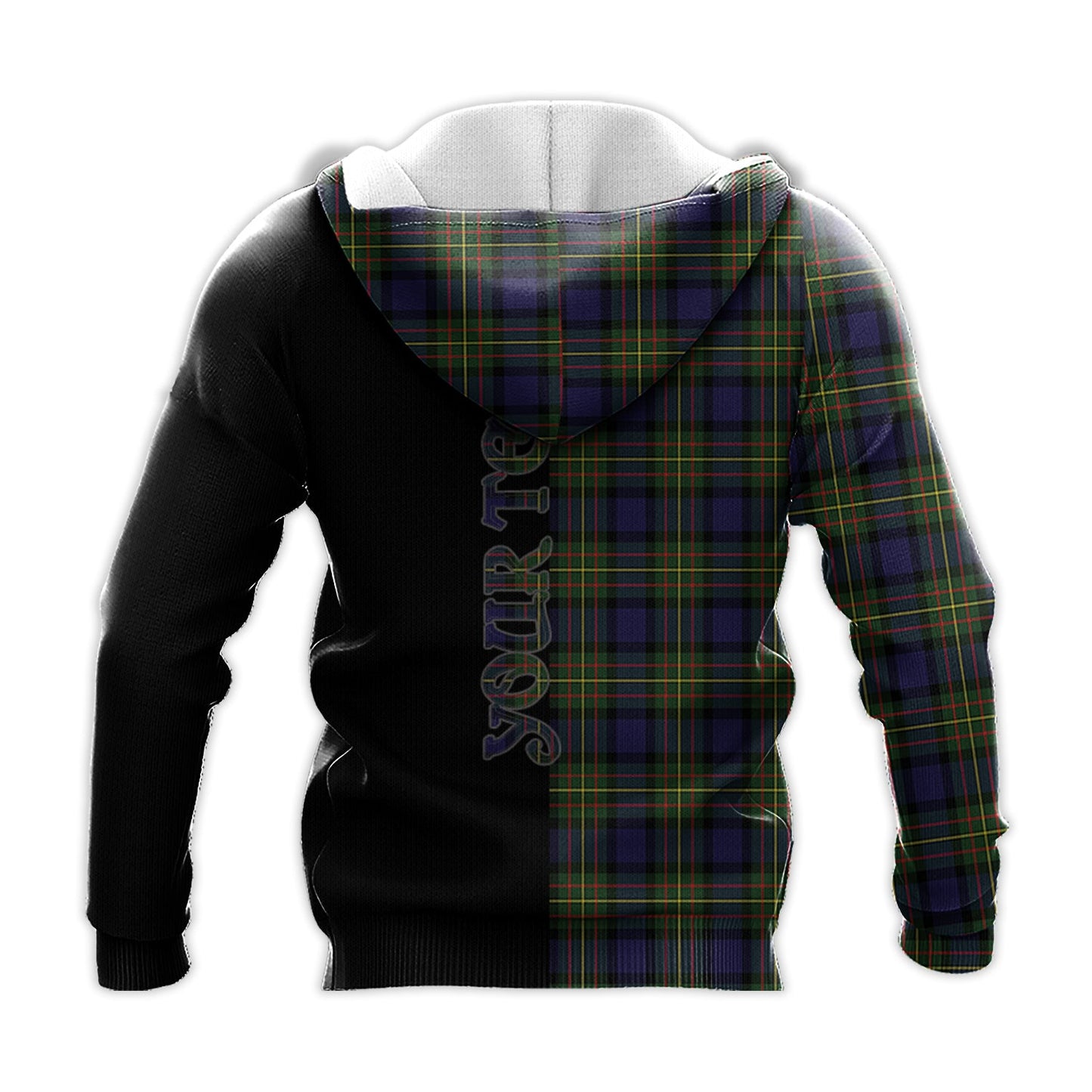 Printivon Maclaren Modern Tartan Personalize Half Hoodie
