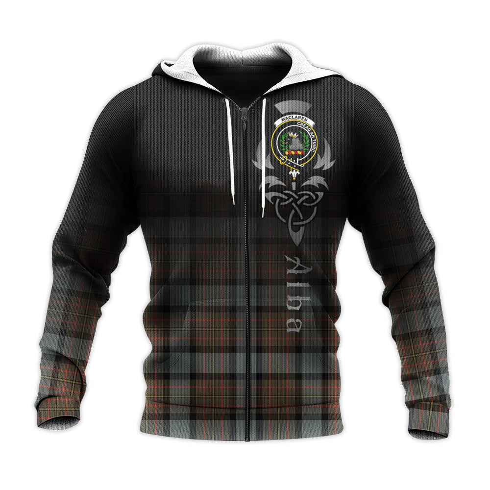 Printivon Maclaren Weathered Tartan Crest Alba Celtic Hoodie
