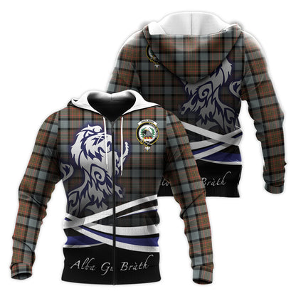 Printivon Maclaren Weathered Tartan Scottish Lion Hoodie