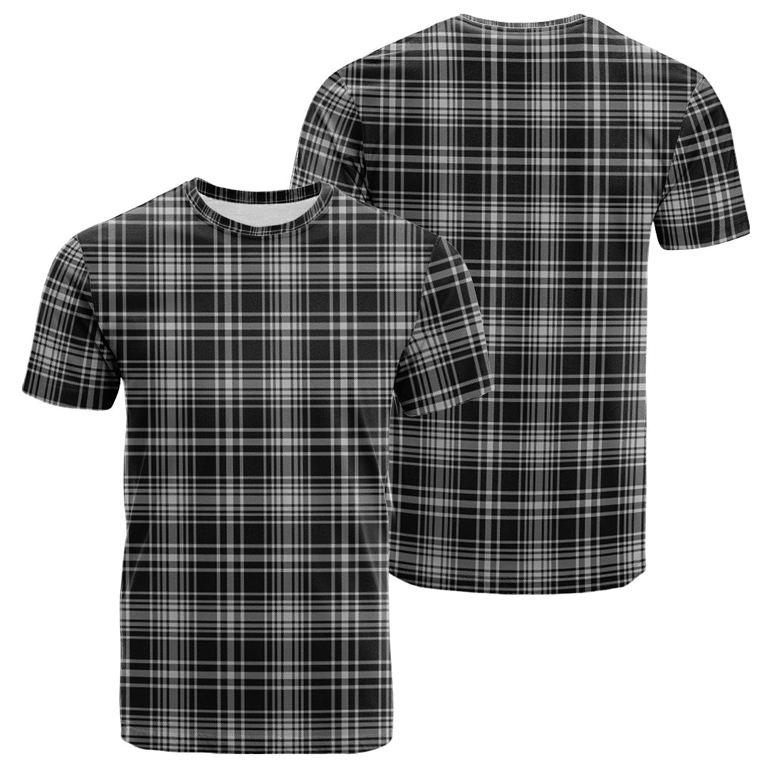 Printivon MacLean Black and White Tartan T Shirt