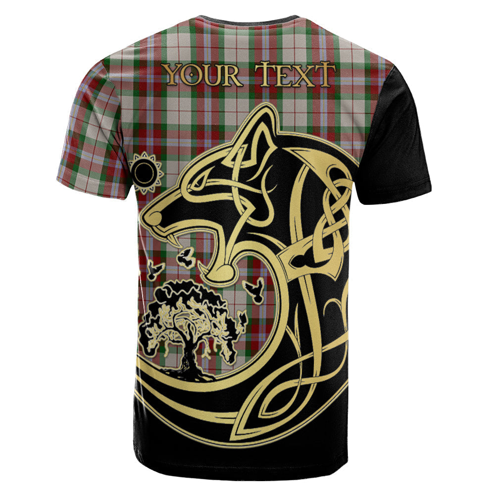 Printivon MacLean Dress Crest Celtic Wolf Tartan T Shirt Custom Your Text