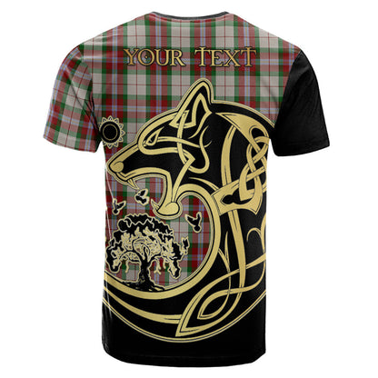 Printivon MacLean Dress Crest Celtic Wolf Tartan T Shirt Custom Your Text