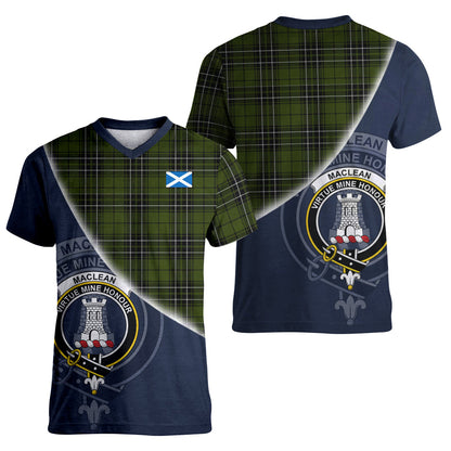 Printivon MacLean Hunting Tartan Scottish Crest T Shirt