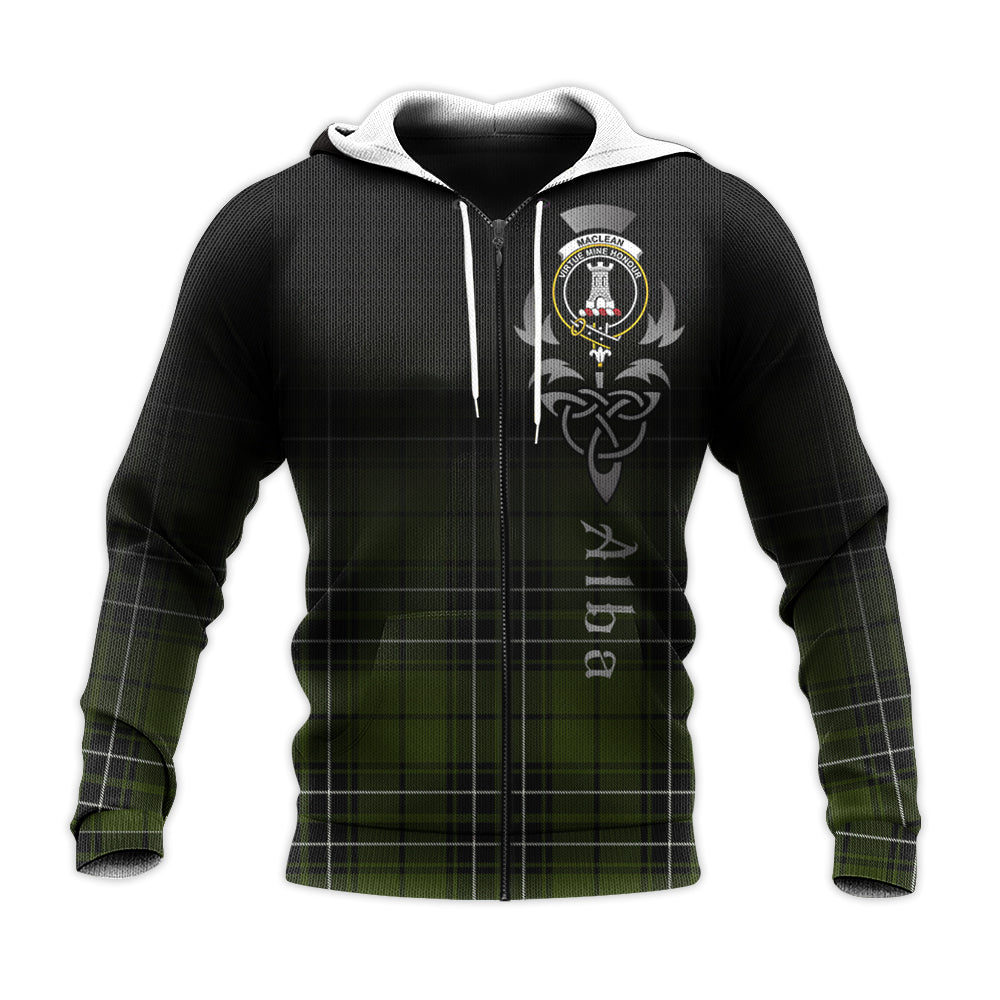 Printivon Maclean Hunting Tartan Crest Alba Celtic Hoodie