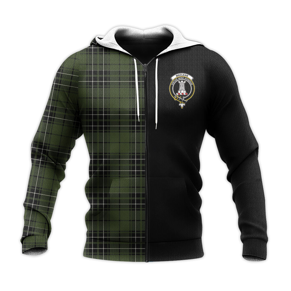 Printivon Maclean Hunting Tartan Personalize Half Hoodie