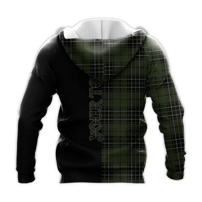 Printivon Maclean Hunting Tartan Personalize Half Hoodie