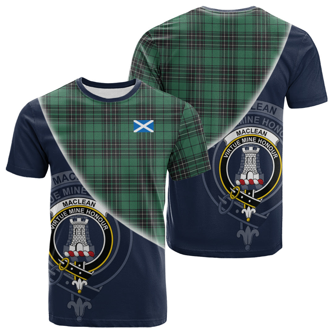 Printivon MacLean Hunting Ancient Tartan Scottish Crest T Shirt