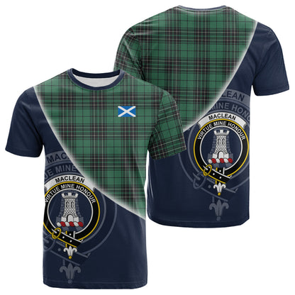 Printivon MacLean Hunting Ancient Tartan Scottish Crest T Shirt