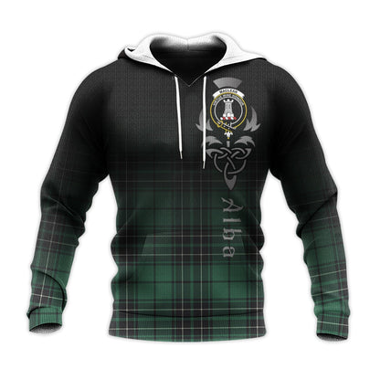 Printivon Maclean Hunting Ancient Tartan Crest Alba Celtic Hoodie