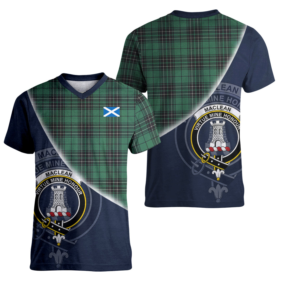 Printivon MacLean Hunting Ancient Tartan Scottish Crest T Shirt