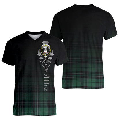 Printivon MacLean Hunting Ancient Tartan Crest Alba Celtic T Shirt