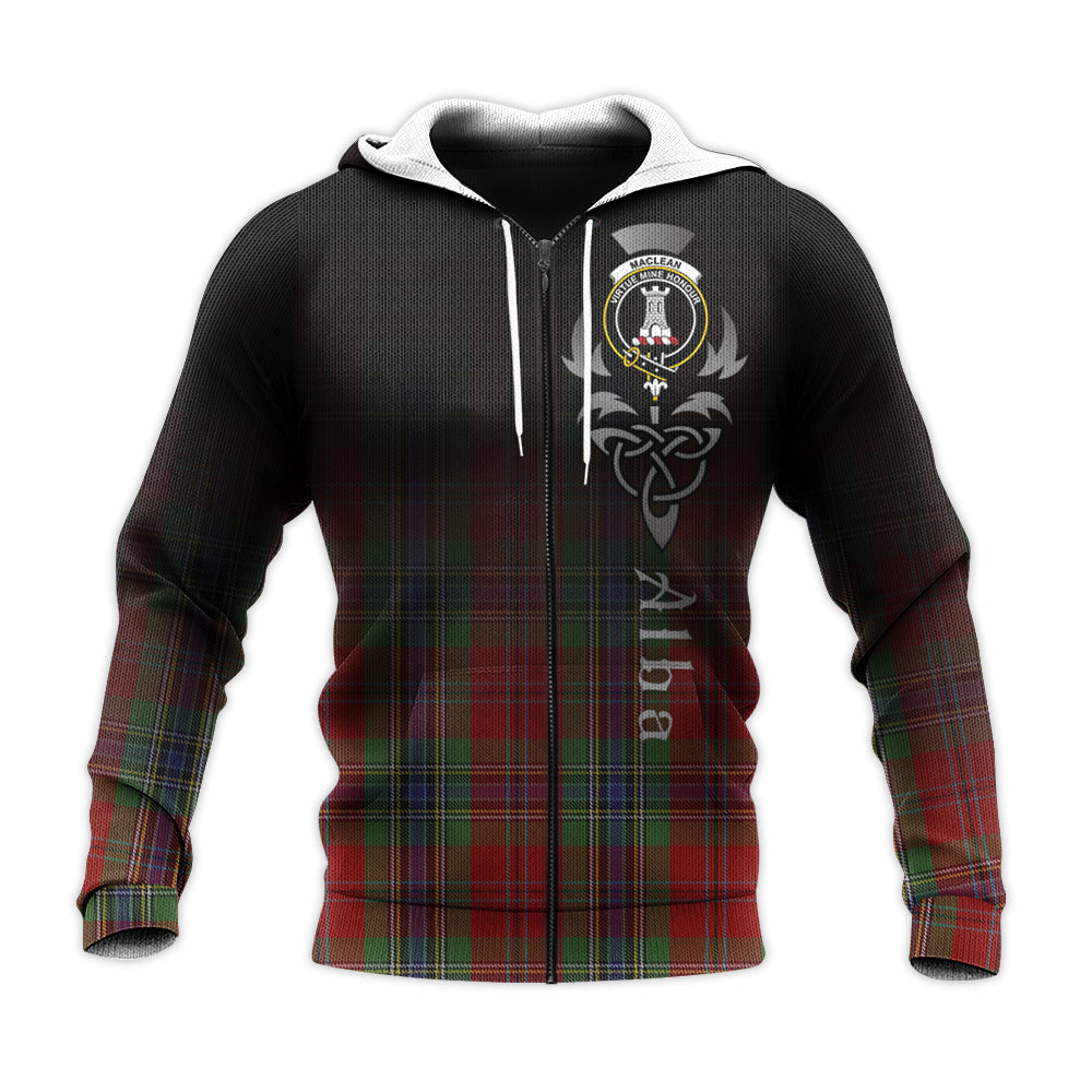 Printivon Maclean Of Duart Tartan Crest Alba Celtic Hoodie
