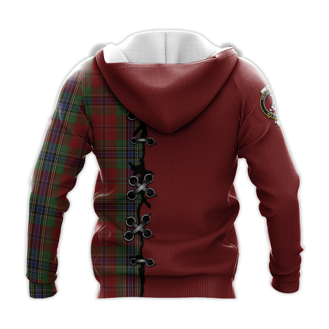 Printivon Maclean Of Duart Tartan Hoodie Lion Rampant And Celtic Thistle Style